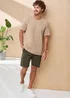 Cotton Traders Signature Sand Seersucker T-Shirt - 2XL Image 1