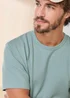 Cotton Traders Signature Aqua Seersucker T-Shirt - XL Image 3