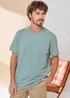 Cotton Traders Signature Aqua Seersucker T-Shirt - XL Image 2
