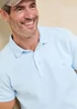 Cotton Traders Short Sleeve Light Blue Seersucker Polo Shirt - M Image 3