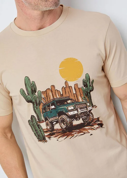 Cotton Traders Sand Printed T-Shirt - 5XL Image 2