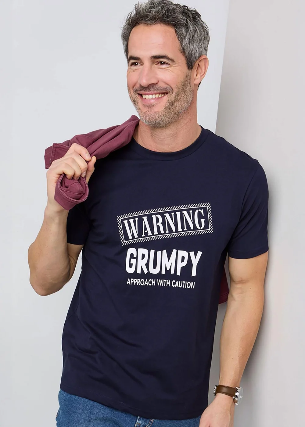 Cotton Traders Dark Blue Printed T-Shirt - 4XL Image 1