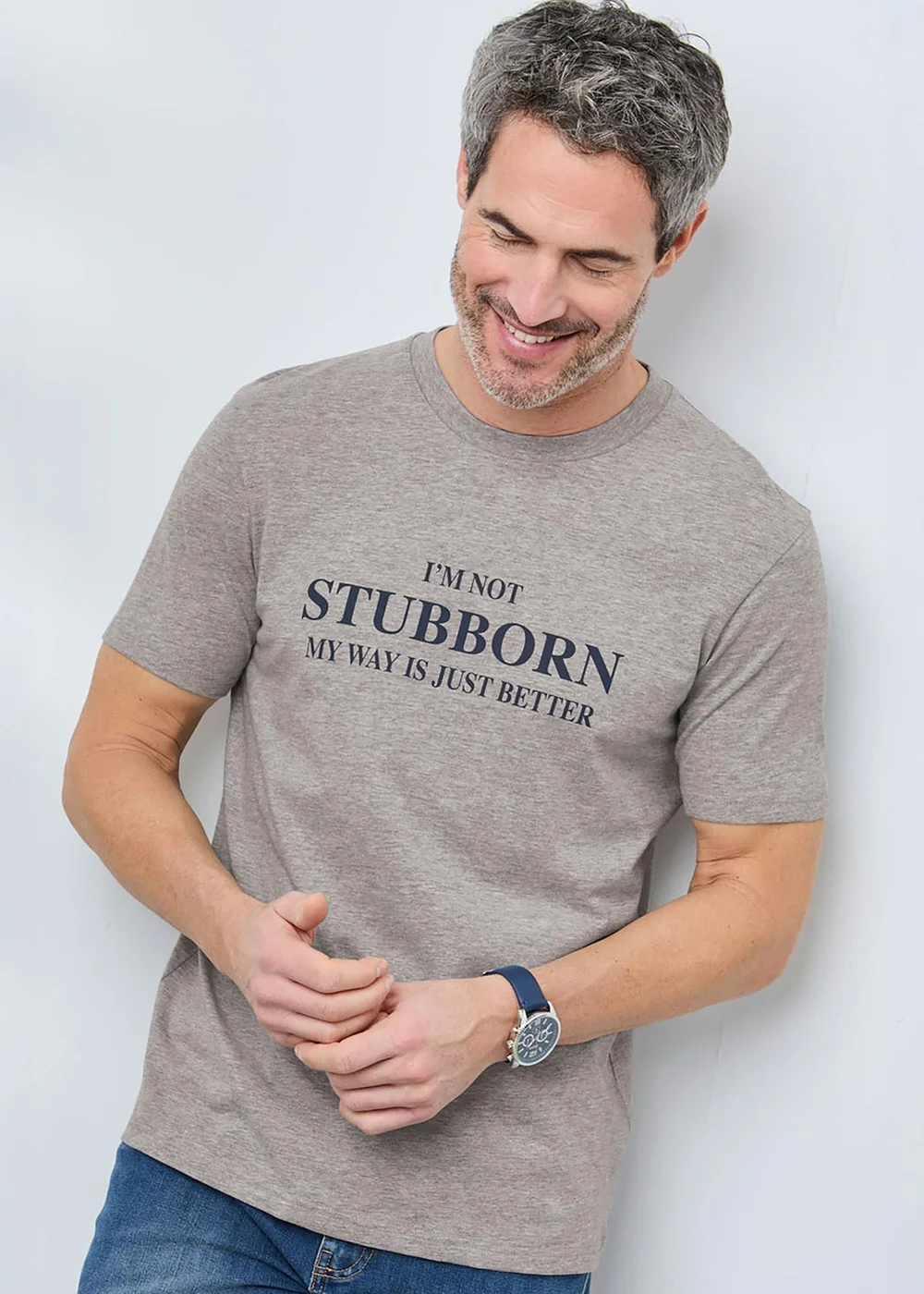 Cotton Traders Grey Printed T-Shirt - 5XL Image 2