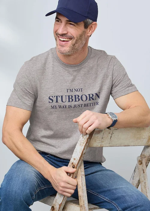 Cotton Traders Grey Printed T-Shirt - 5XL Image 1