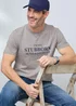 Cotton Traders Grey Printed T-Shirt - 5XL Image 1