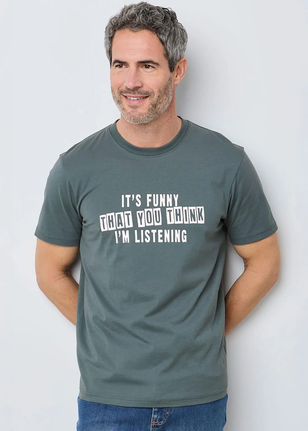 Cotton Traders Teal Printed T-Shirt - L Image 2