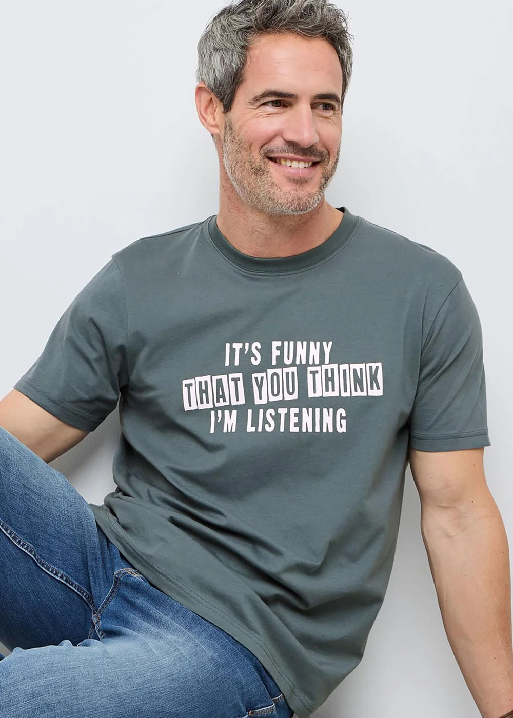 Cotton Traders Teal Printed T-Shirt - L Image 1