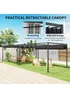 Outsunny Black Metal Outdoor Pergola (4 x 3m) - One Size Image 5