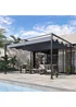 Outsunny Grey Metal Outdoor Pergola (4 x 3m) - One Size Image 2