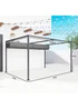Outsunny Grey Metal Outdoor Pergola (4 x 3m) - One Size Image 3
