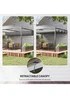 Outsunny Grey Metal Outdoor Pergola (4 x 3m) - One Size Image 4