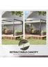 Outsunny Cream White Metal Outdoor Pergola (4 x 3m) - One Size Image 4