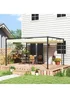 Outsunny Cream White Metal Outdoor Pergola (4 x 3m) - One Size Image 1