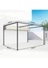 Outsunny Cream White Metal Outdoor Pergola (4 x 3m) - One Size Image 3