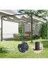 Outsunny Cream White Metal Outdoor Pergola (4 x 3m) - One Size Image 5