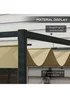 Outsunny Khaki Metal Outdoor Pergola (4 x 3m) - One Size Image 4