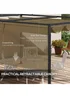 Outsunny Khaki Metal Outdoor Pergola (4 x 3m) - One Size Image 5