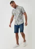 Threadbare Soft Green Cotton Floral Print Short Sleeve Shirt - XL Image 3