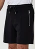 Threadbare Black Pique Pleated Sweat Shorts - 2XL Image 4
