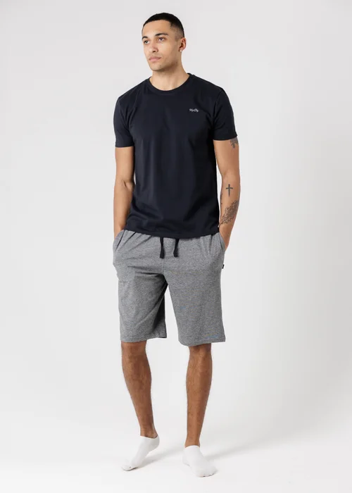 Tokyo Laundry Black Crew Neck Logo T-Shirt & Shorts Pyjama Set - M Image 4