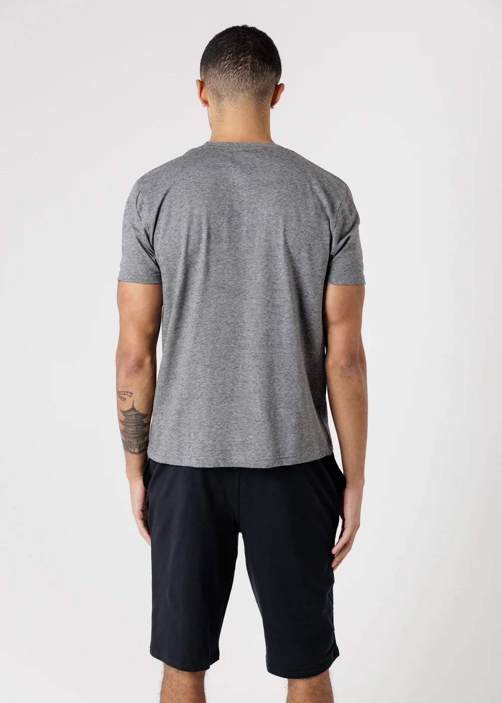 Tokyo Laundry Grey Crew Neck Logo T-Shirt & Shorts Pyjama Set - XL Image 2