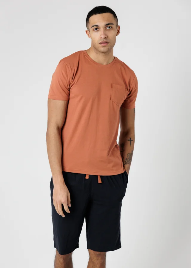 Tokyo Laundry Copper Cotton Crew Neck T-Shirt & Shorts Pyjama Set