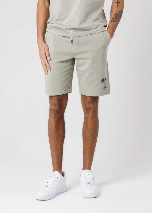 Tokyo Laundry Green Palm Print T-Shirt & Shorts Lounge Set - M Image 3