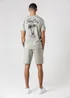 Tokyo Laundry Green Palm Print T-Shirt & Shorts Lounge Set - M Image 2