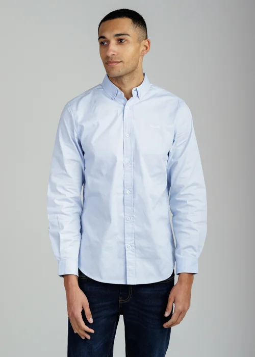 Tokyo Laundry Light Blue Cotton Oxford Long Sleeve Shirt - XL Image 1