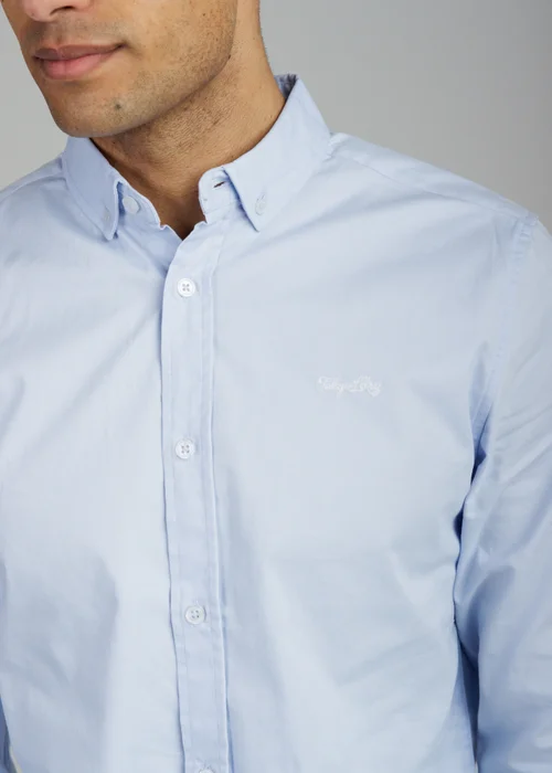 Tokyo Laundry Light Blue Cotton Oxford Long Sleeve Shirt - XL Image 3