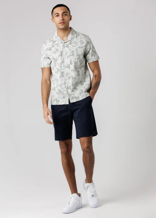 Tokyo Laundry Green Cotton Short Sleeve Button-Up Tropical Print Shirt - S Image 4
