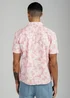 Tokyo Laundry Coral Cotton Short Sleeve Button-Up Tropical Print Shirt - M Image 3