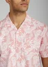 Tokyo Laundry Coral Cotton Short Sleeve Button-Up Tropical Print Shirt - M Image 4