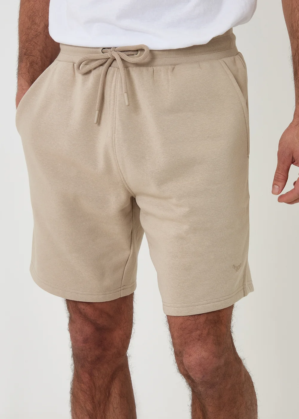 Threadbare Stone Sweat Shorts - M Image 4