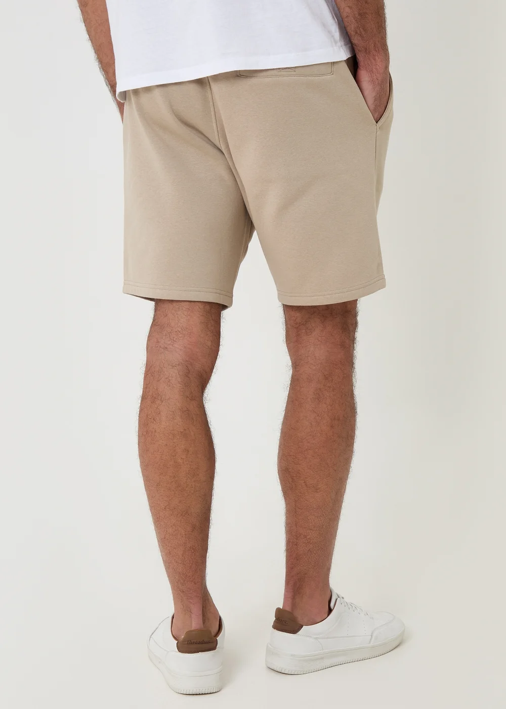 Threadbare Stone Sweat Shorts - M Image 2