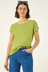 Roman Olive Stitch Detail Ribbed Top - 16 Image 4