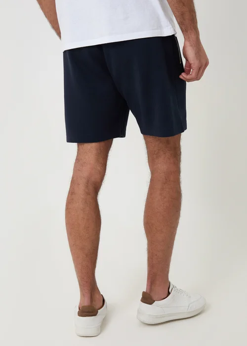 Threadbare Navy Pique Pleated Sweat Shorts - L Image 2