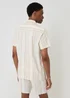 Threadbare Stone Chevron Stripe Cotton Short Sleeve Shirt - L Image 2