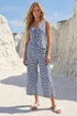 Dusk Navy Gingham Tie Front Blouse - 18 Image 4