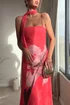 Style Cheat Pink Peony Soft Satin Maxi Dress With Scarf - 14 Image 4