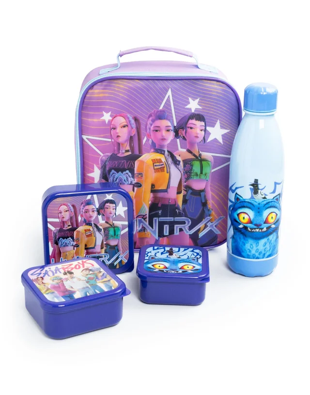 Vanilla Underground K-Pop Demon Hunters Girls Multicoloured 5-Piece Lunch Bundle