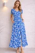 Style Cheat Blue Button Floral Midi Dress - 8 Image 1