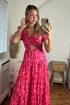 Style Cheat Pink Animal Zoe Tiered Cutout Maxi Dress - 8 Image 5