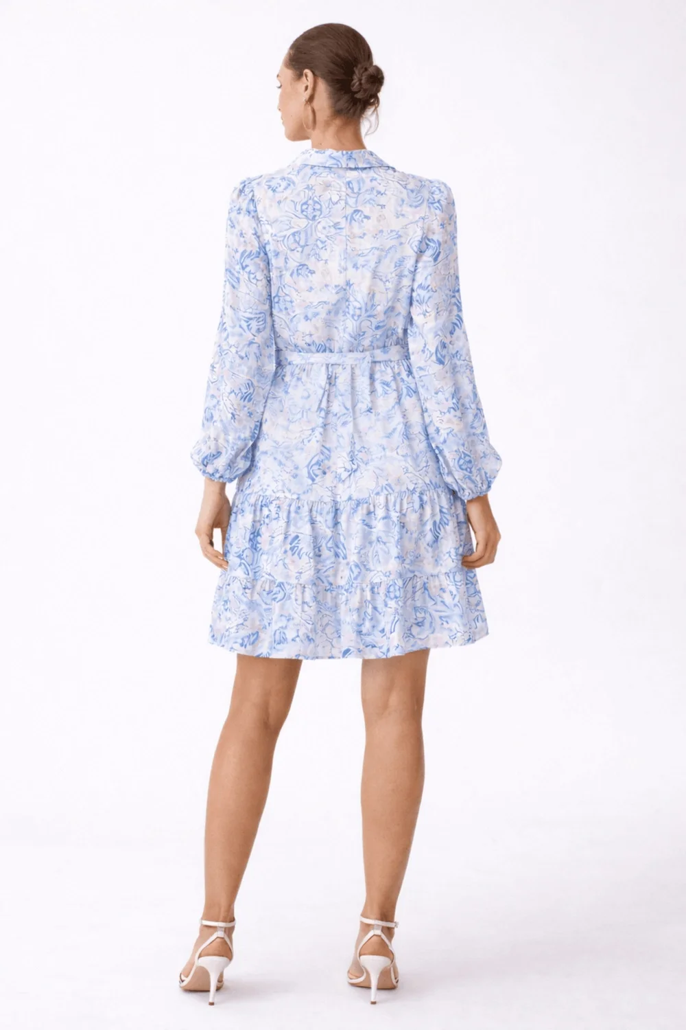 Style Cheat Blue Print Mini Shirt Dress - 10 Image 2
