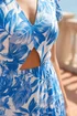 Style Cheat Blue Floral Zoe Tiered Cutout Maxi Dress - 8 Image 2