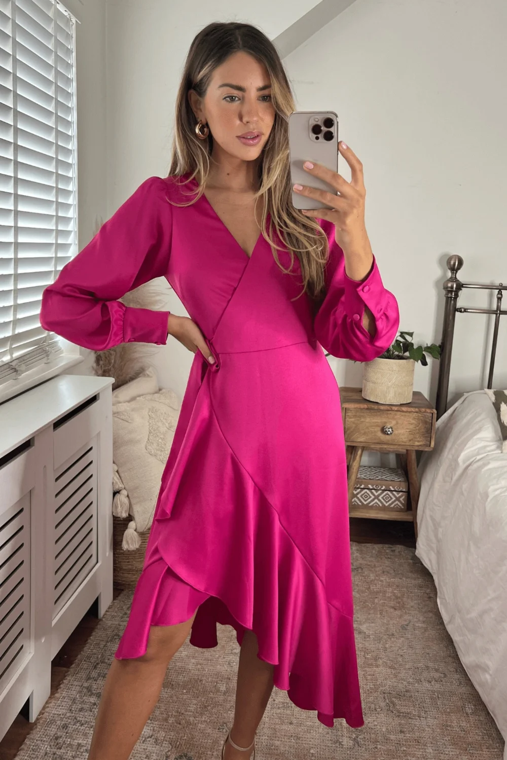 Style Cheat Pink Charlotte Wrap Midi Dress - 6 Image 5