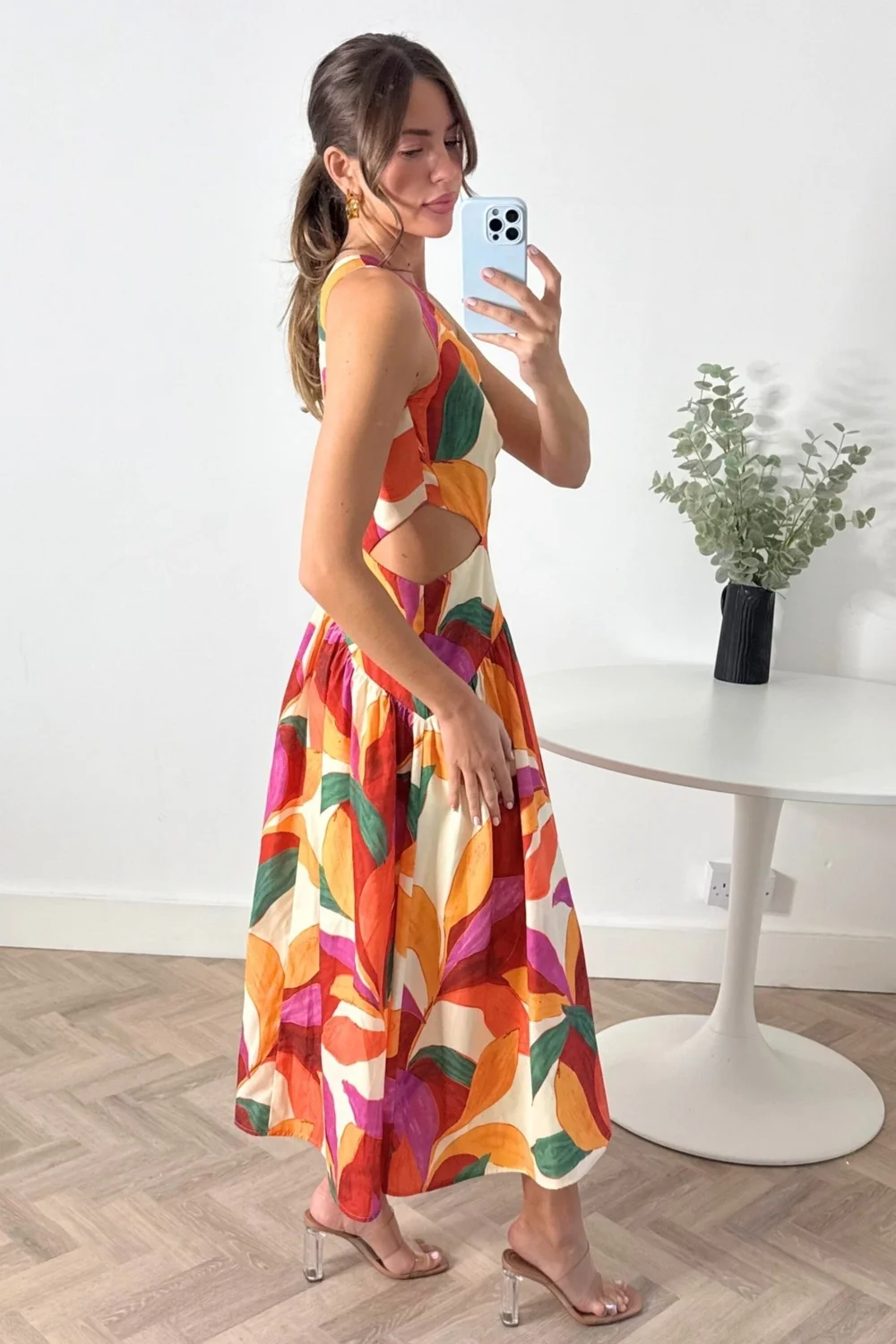 Style Cheat Multi Jasmine Cut Out One Shoulder Midi Dress - 14 Image 6