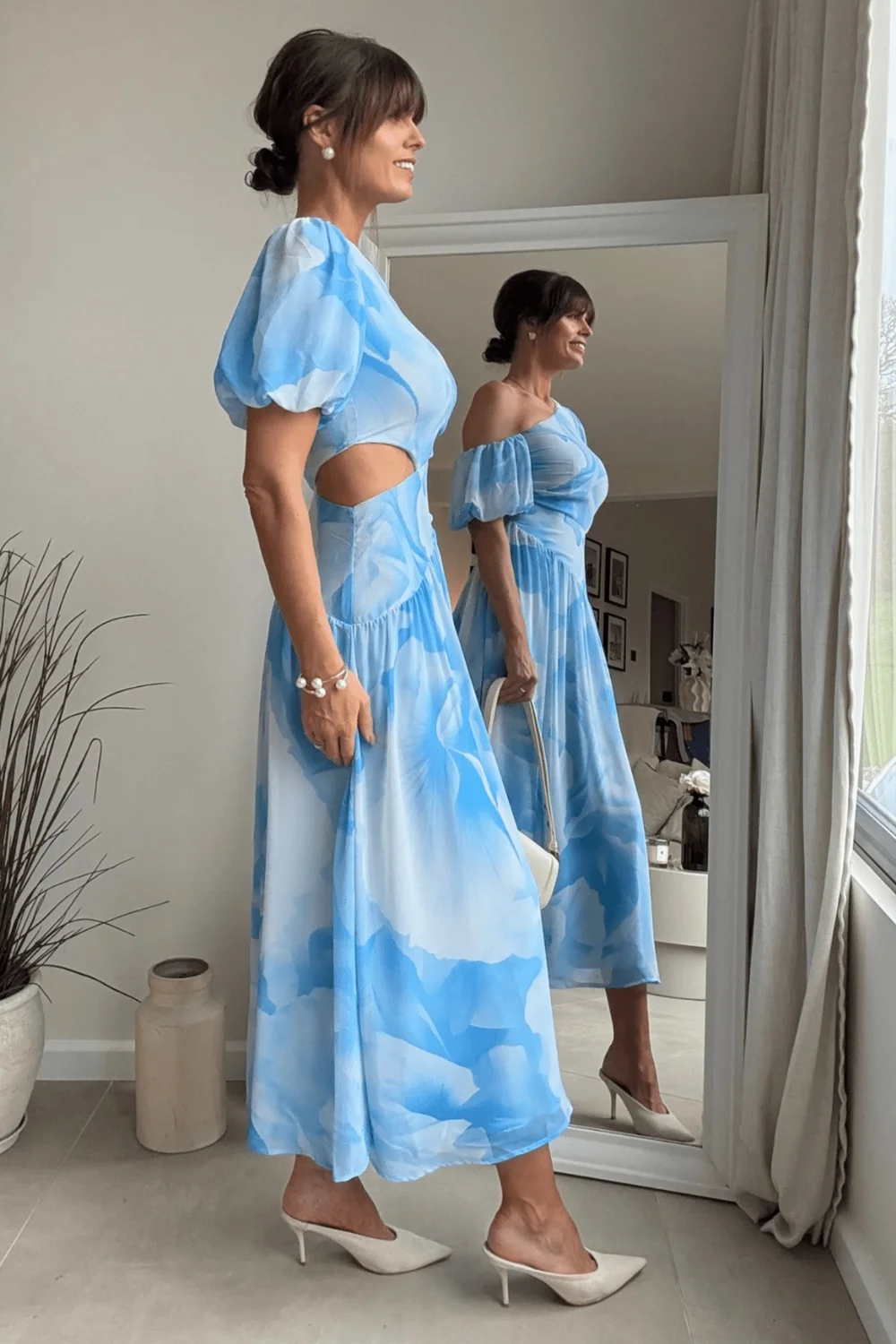 Style Cheat Blue Jennifer Asymmetric Cut Out Dress - 8 Image 3