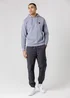 Tokyo Laundry Blue Brushed Back Fleece Hoody With Small Chest Logo - M Image 4