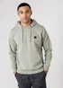 Tokyo Laundry Green Brushed Back Fleece Hoody With Small Chest Logo - L Image 1